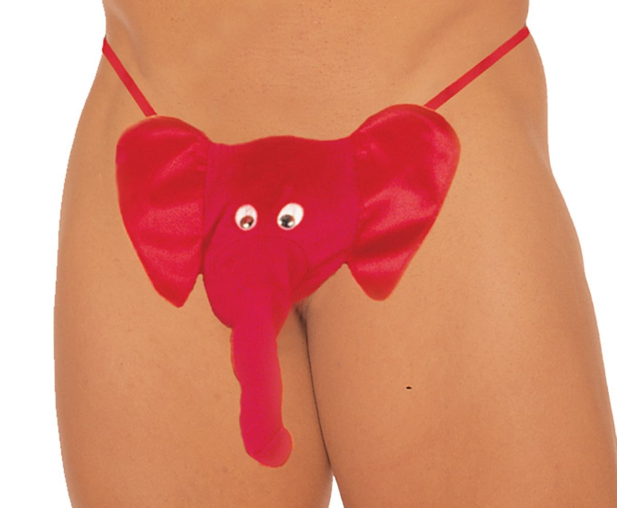 Sensual Moments Bareline Men’s Pouch G-String in Red, front view
