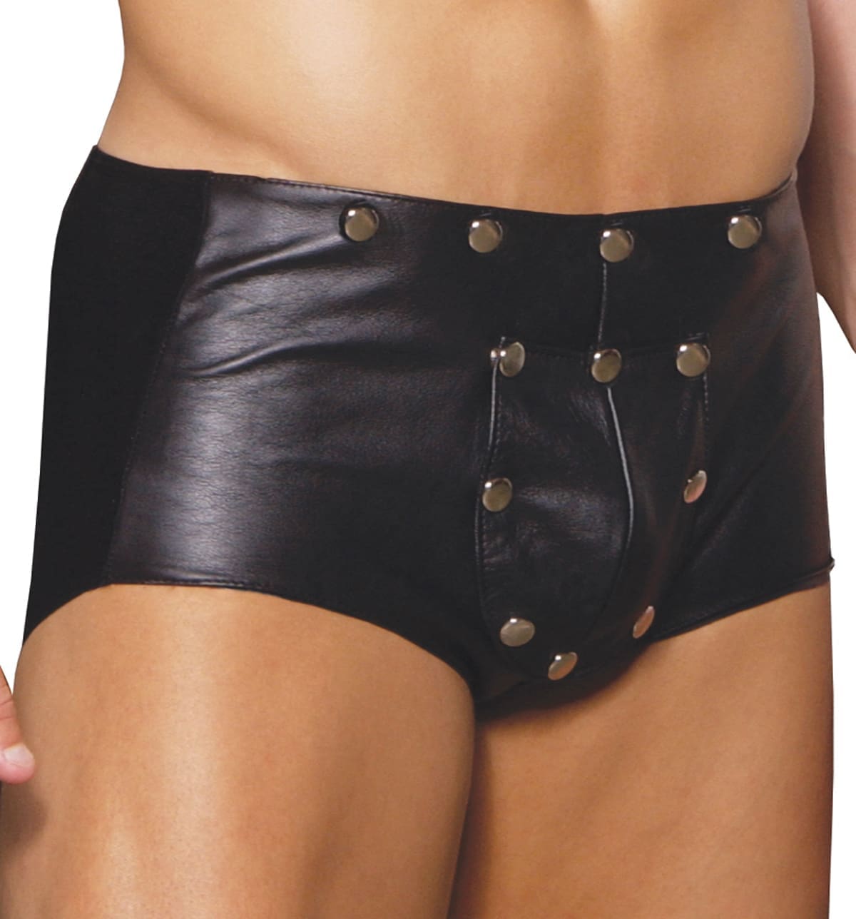 Sensual Moments Renegade Breakaway Leather Shorts in Black