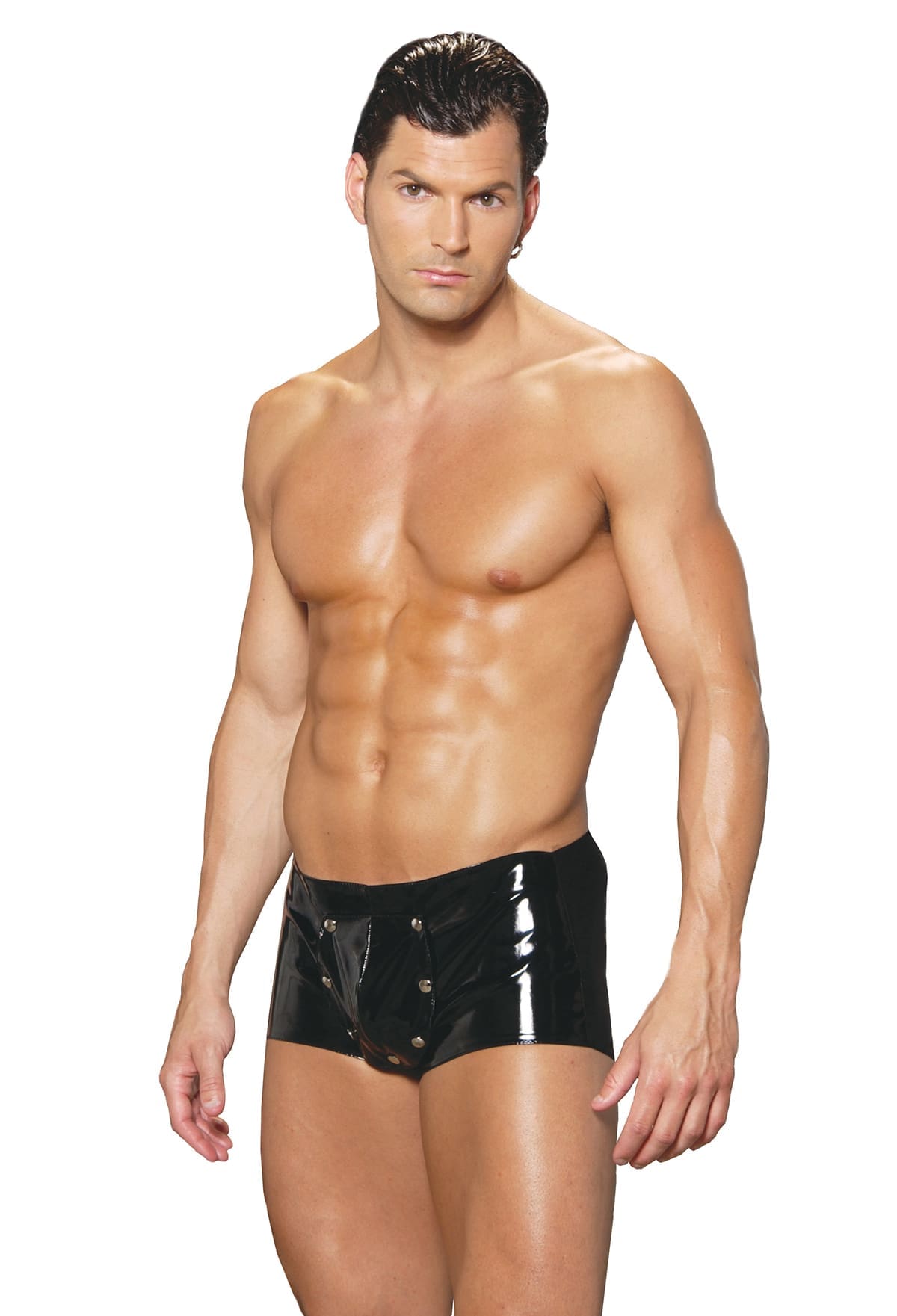 Sensual Moments Renegade Breakaway Vinyl Shorts in Black