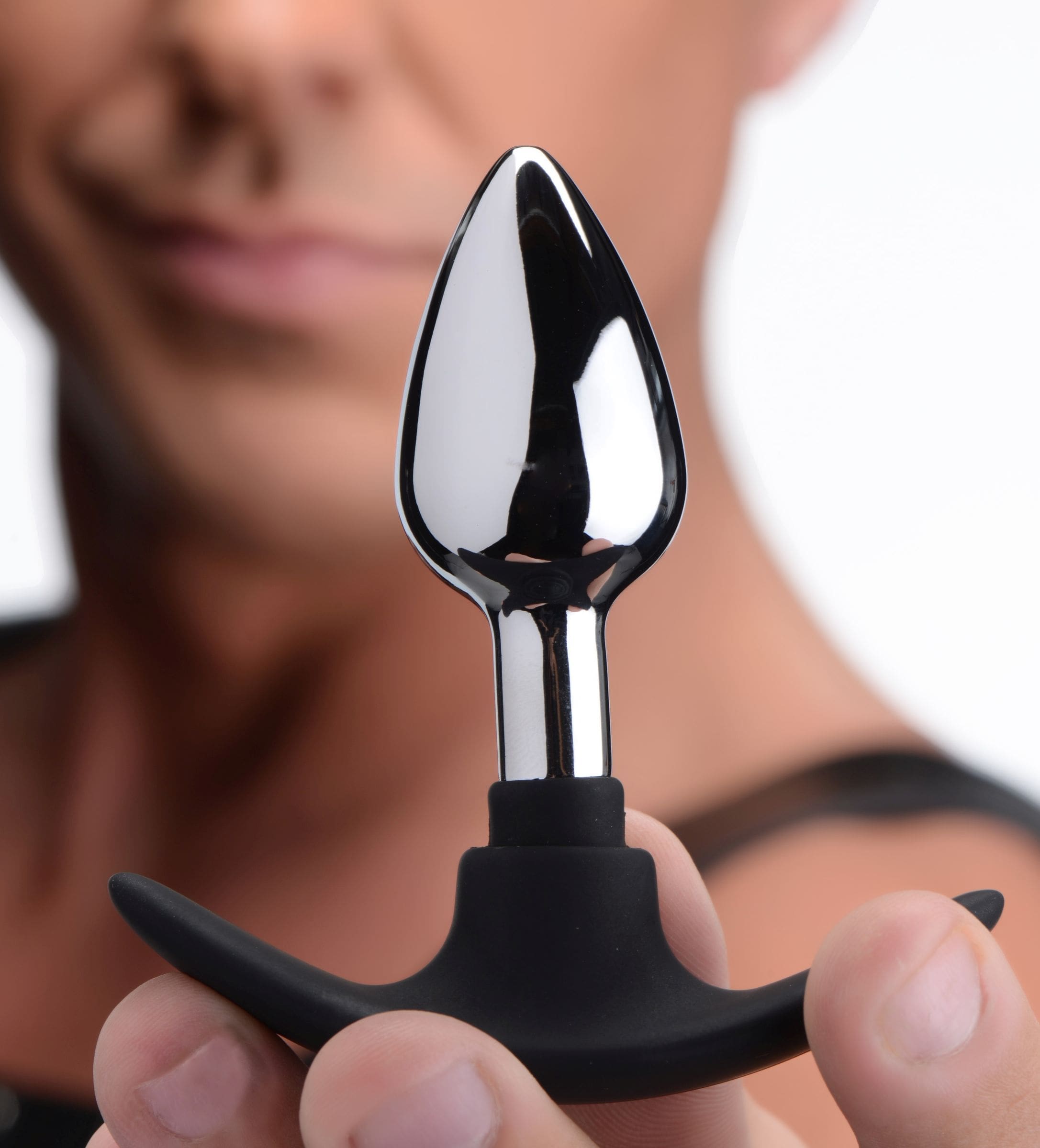 Sensual Moments Dark Invader Metal and Silicone Anal Plug, photo 1