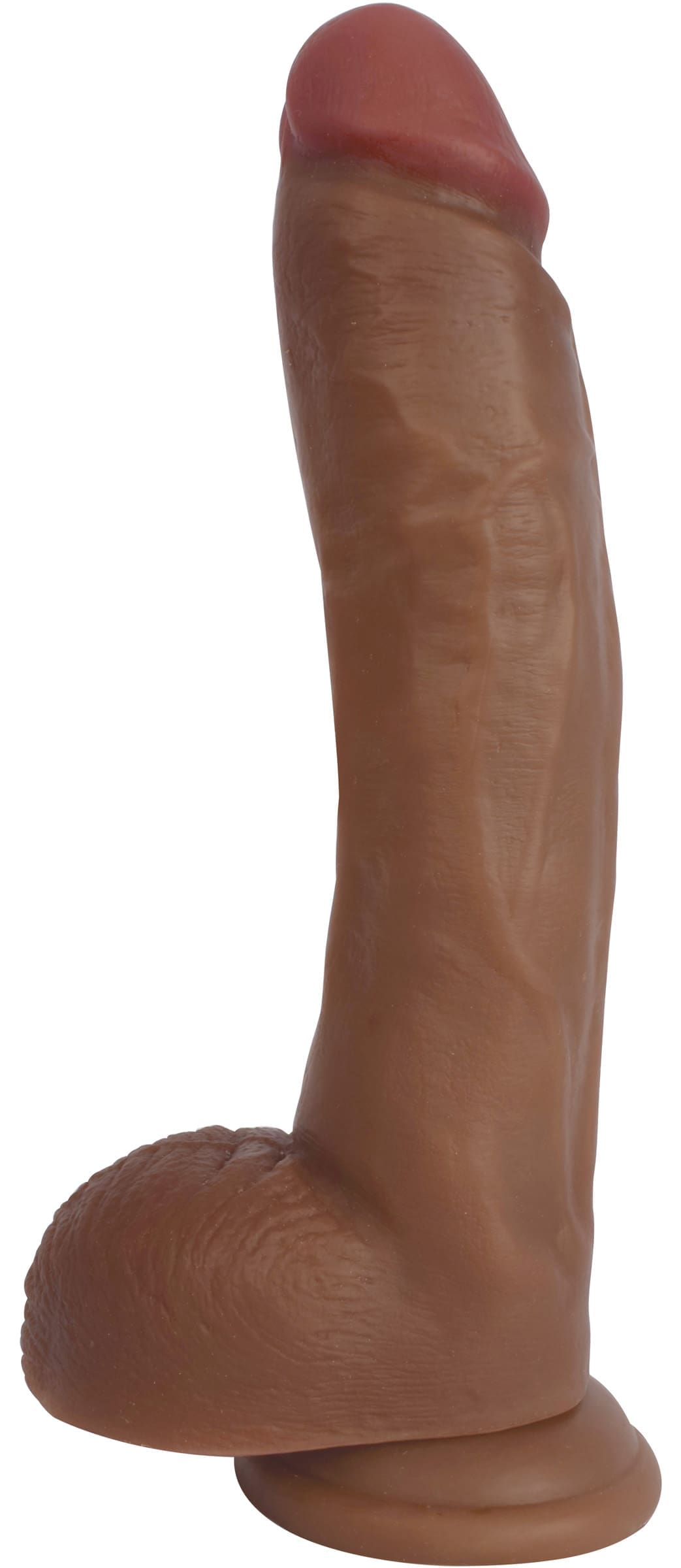 Sensual Moments Jock Dark Bareskin Dildo with Balls - 9 Inch, photo 1