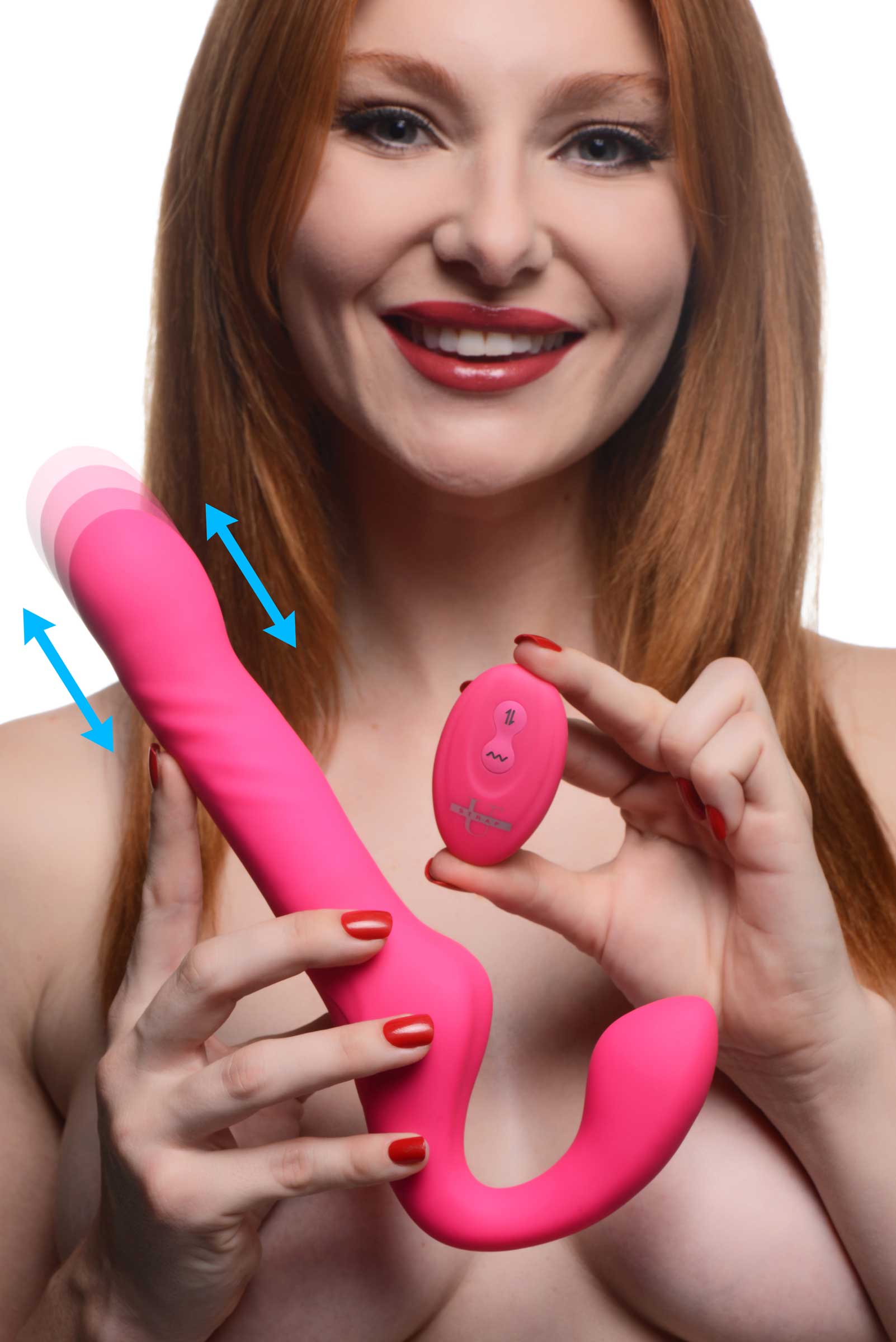 Sensual Moments 30X Thrusting and Vibrating Strapless Strap-On With Remote Control, photo 1