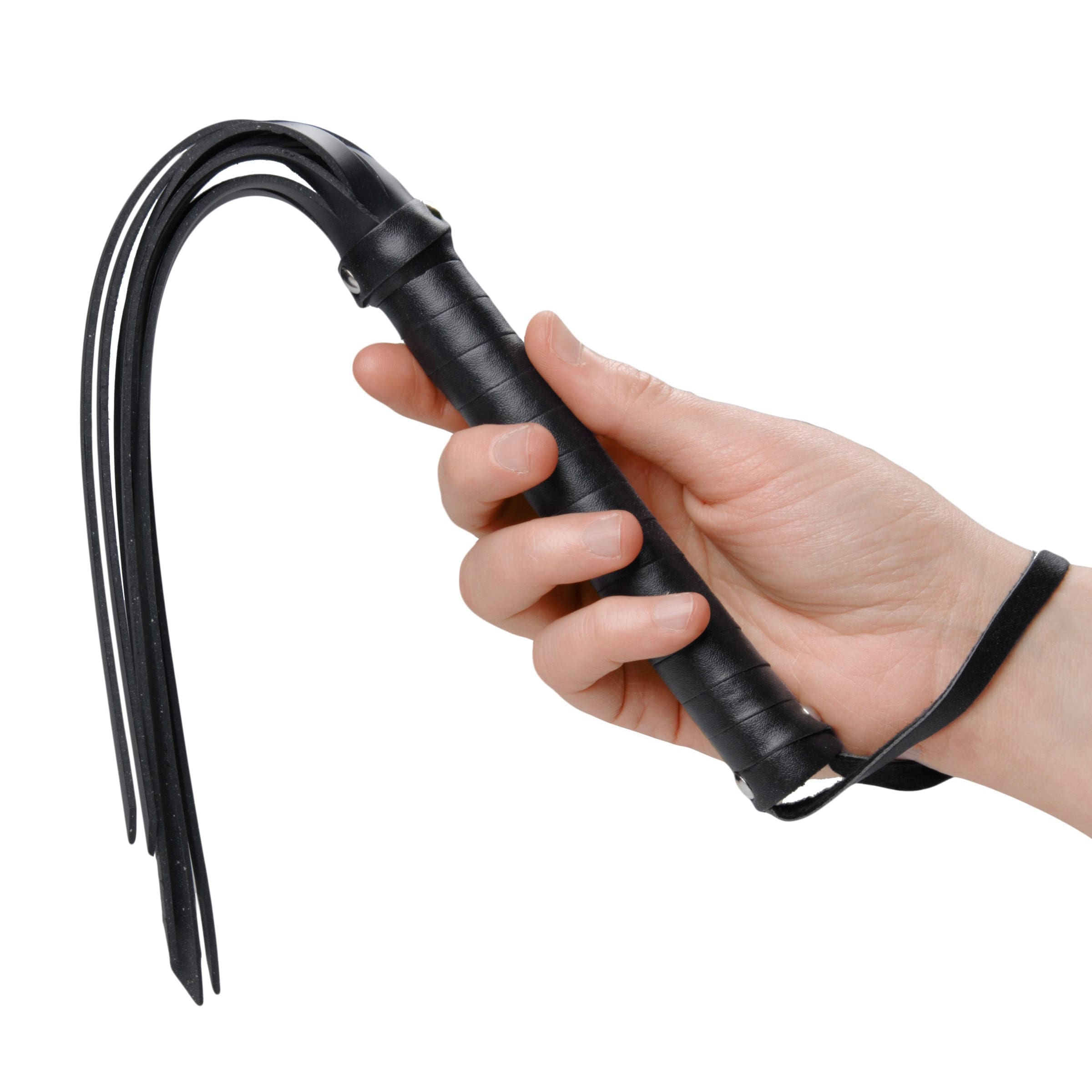 Sensual Moments Rubber Strands Hand Flogger