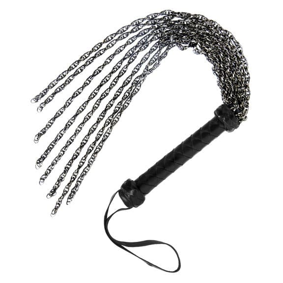 Sensual Moments Gunmetal Chain Flogger