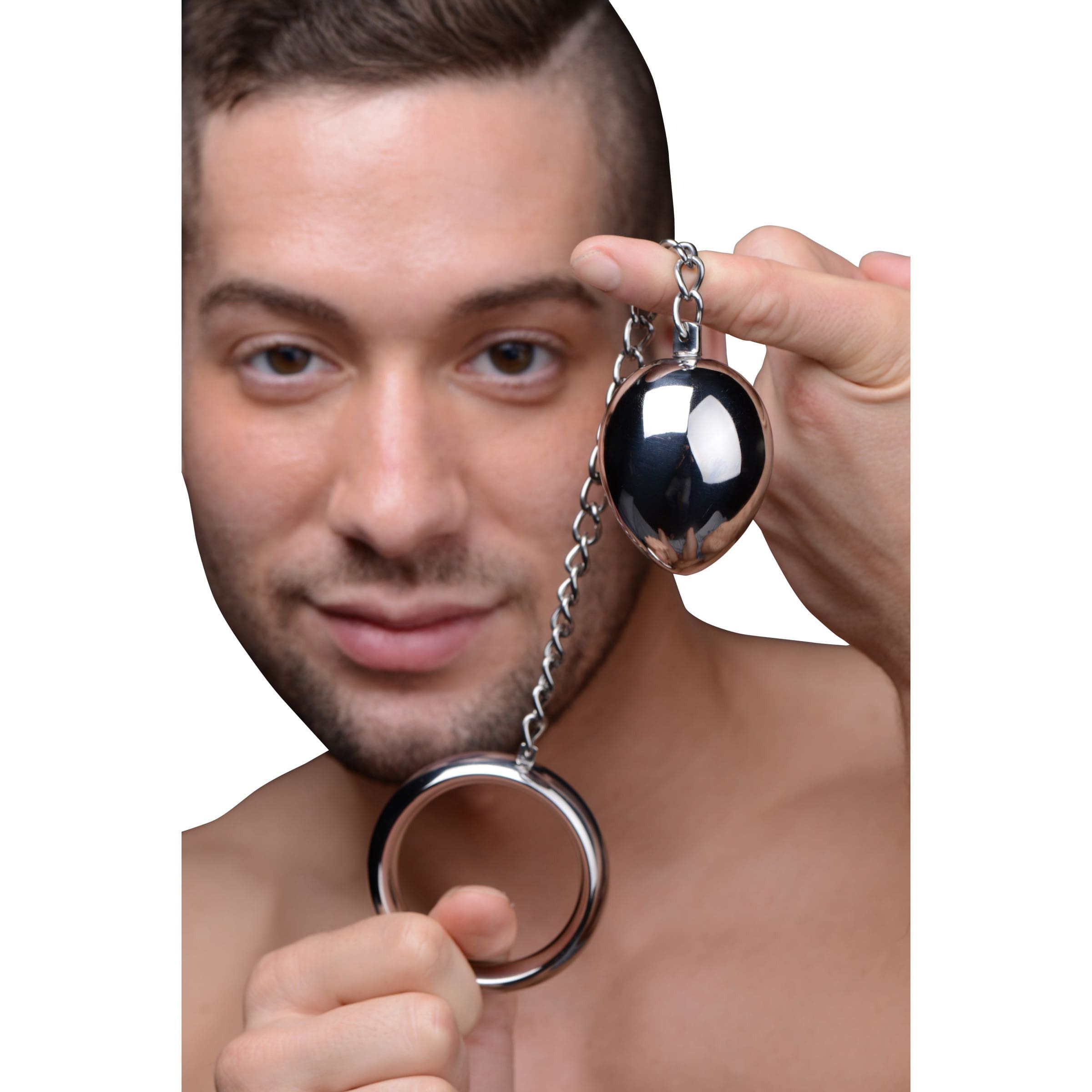 Sensual Moments Stainless Steel Cock Ring and Anal Plug, photo 1
