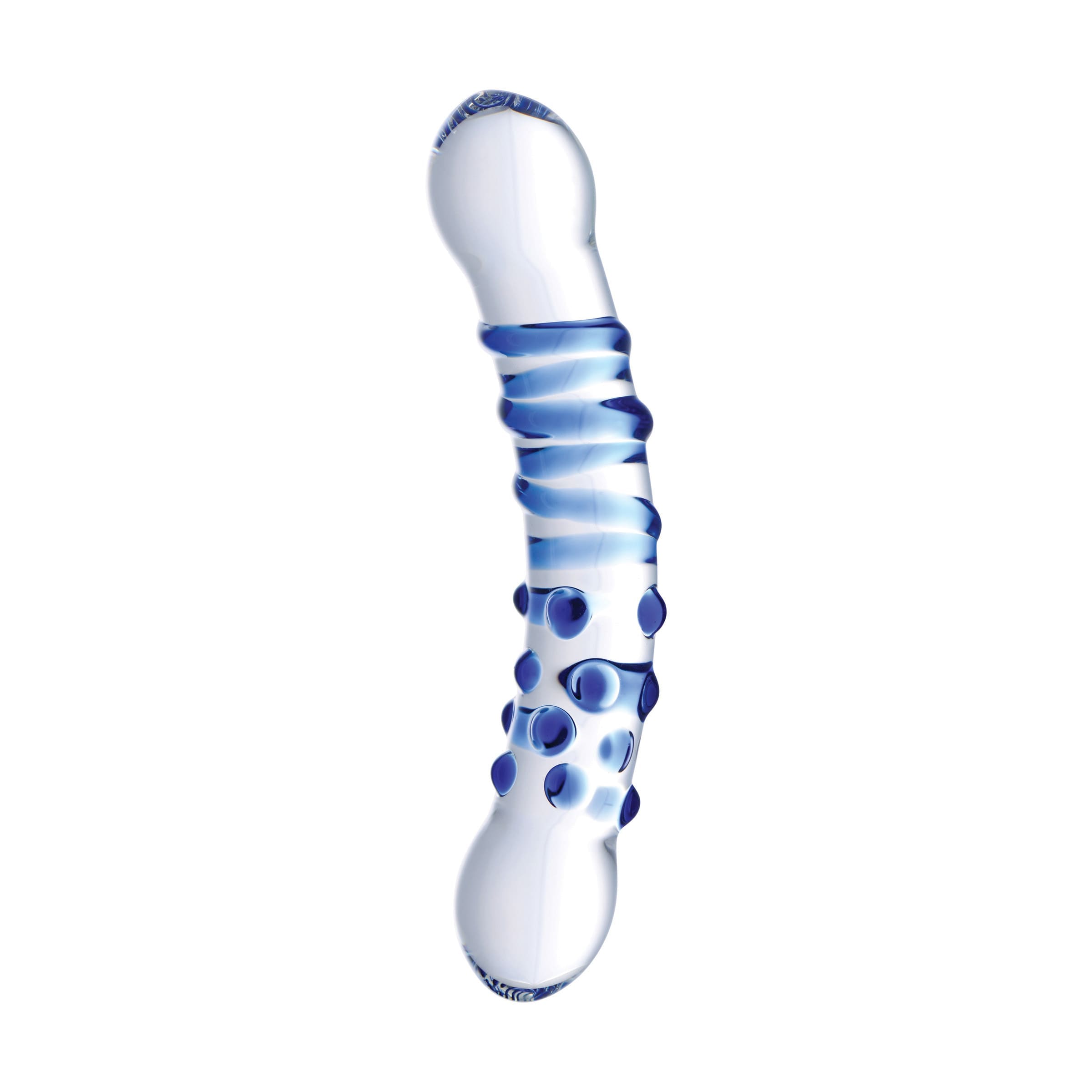 Sensual Moments Blu Dual Ended Glass Dildo, photo 1