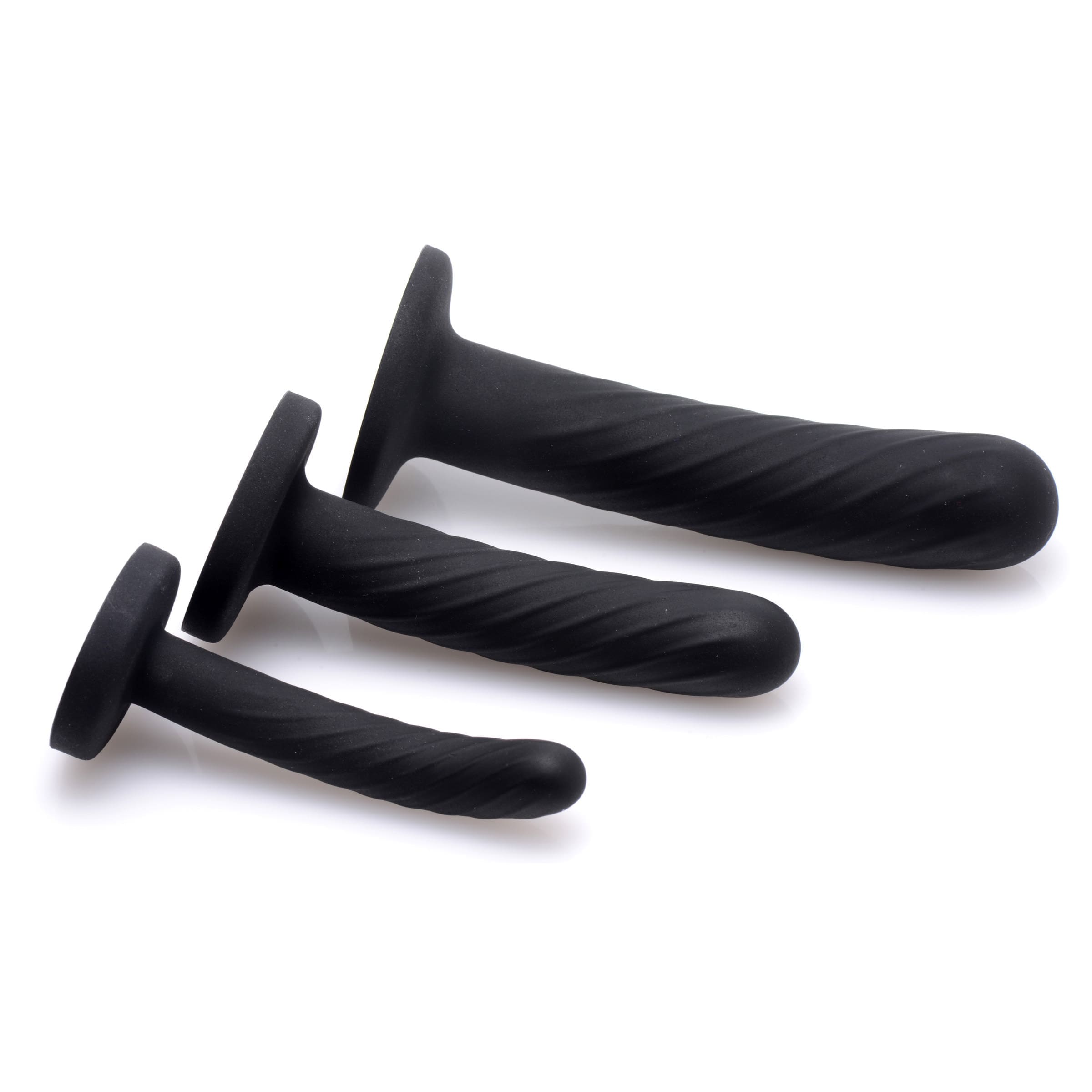 Sensual Moments Trinity Strap-On Silicone 3 Piece Dildo Set, photo 1