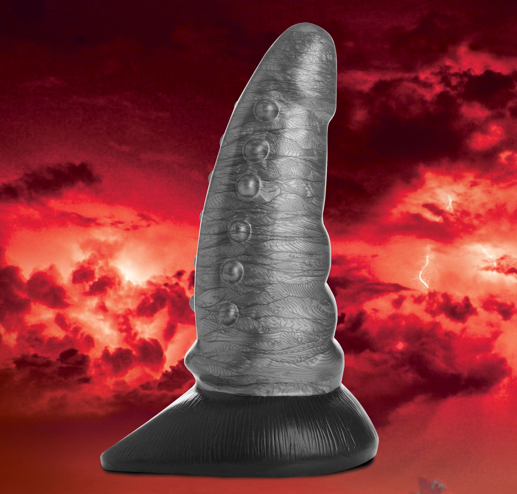Sensual Moments Beastly Tapered Bumpy Silicone Dildo, photo 1