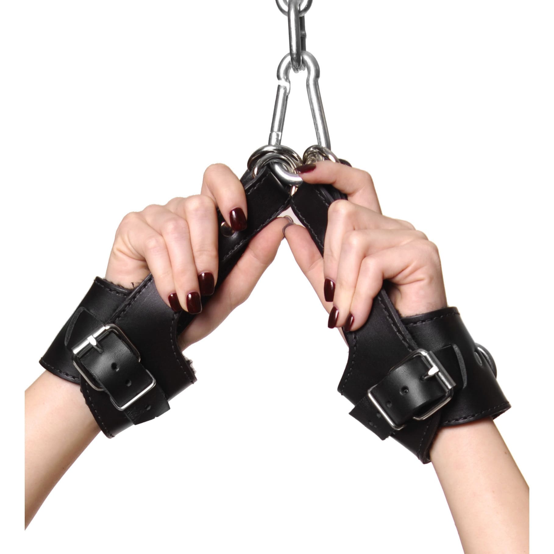 Sensual Moments Strict Leather Fleece Lined Suspension Cuffs, photo 1