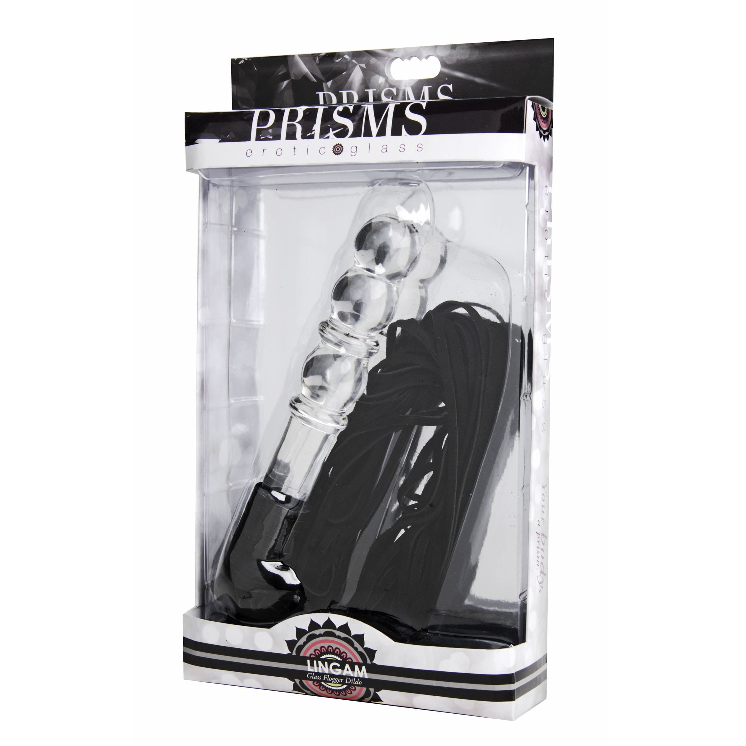 Sensual Moments Lingam Glass Dildo Flogger, photo 2