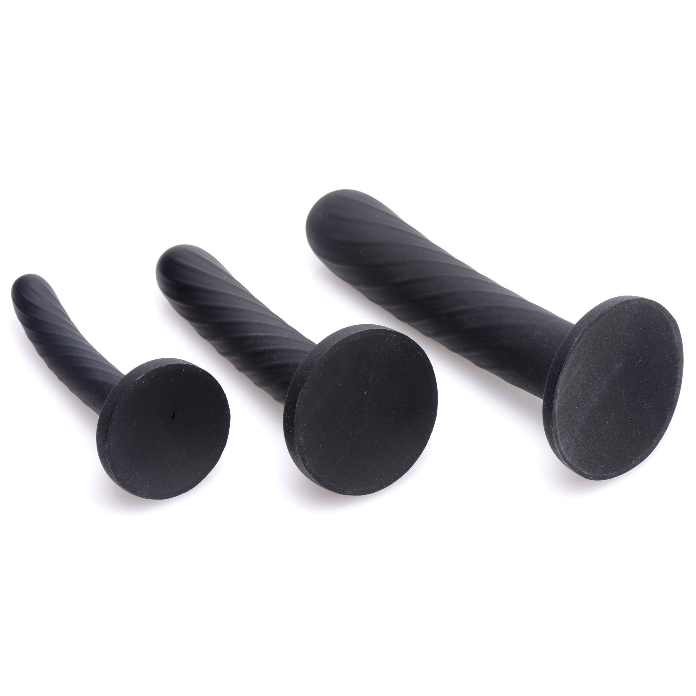 Sensual Moments Trinity Strap-On Silicone 3 Piece Dildo Set, photo 2