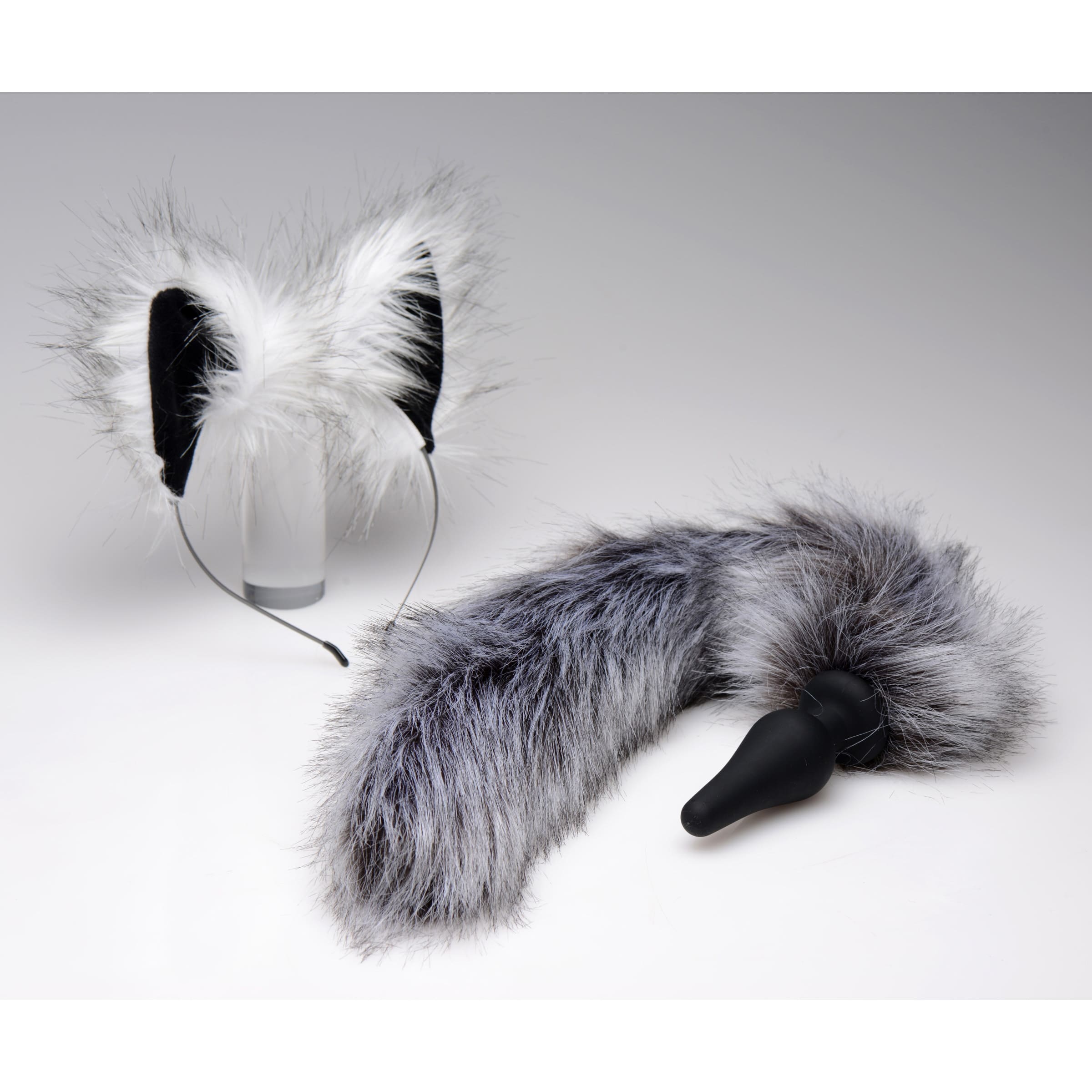 Sensual Moments Grey Wolf Tail Anal Plug and Ears Set, photo 2
