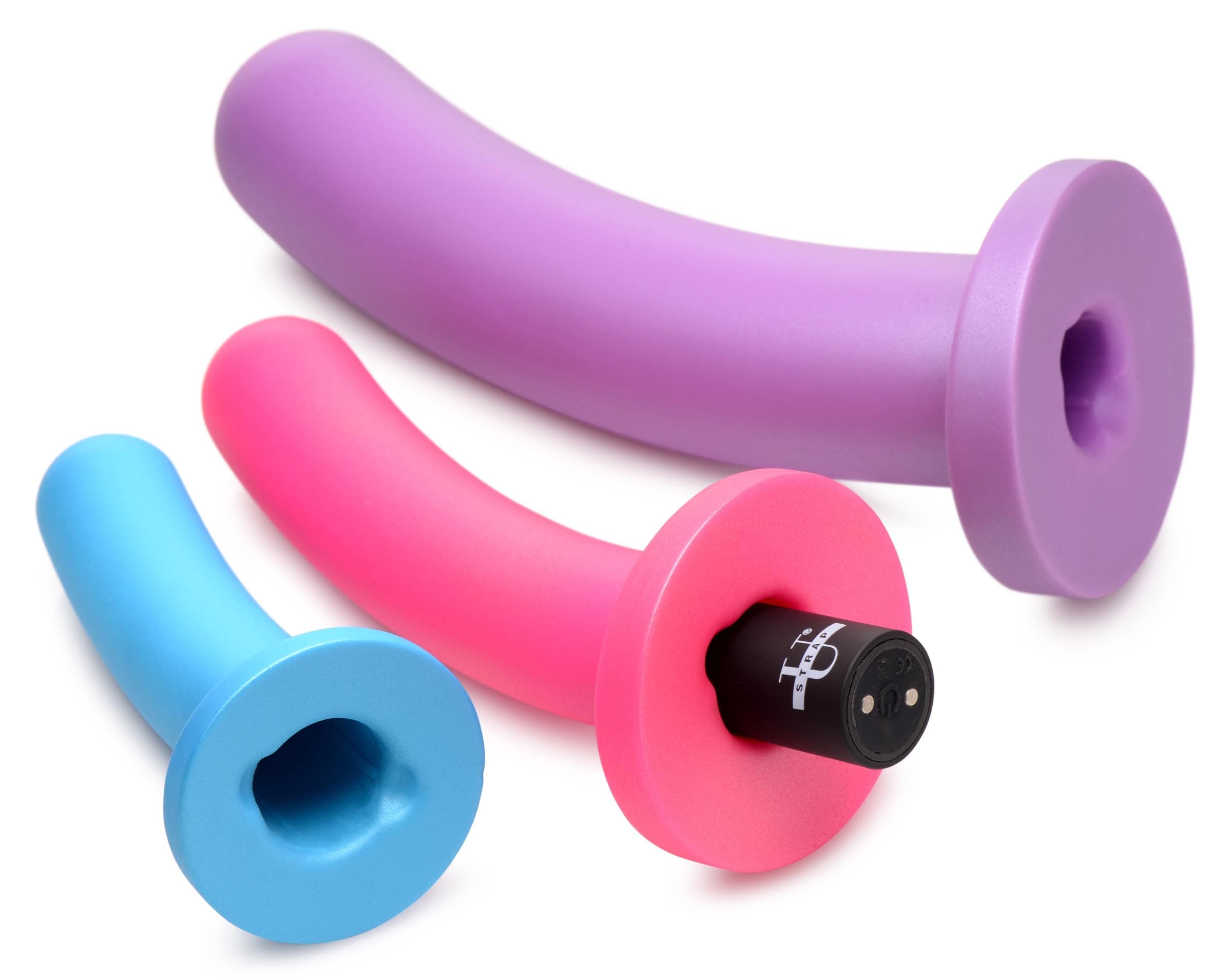 Sensual Moments Triple Peg 28X Vibrating Silicone Dildo Set with Remote Control, photo 2