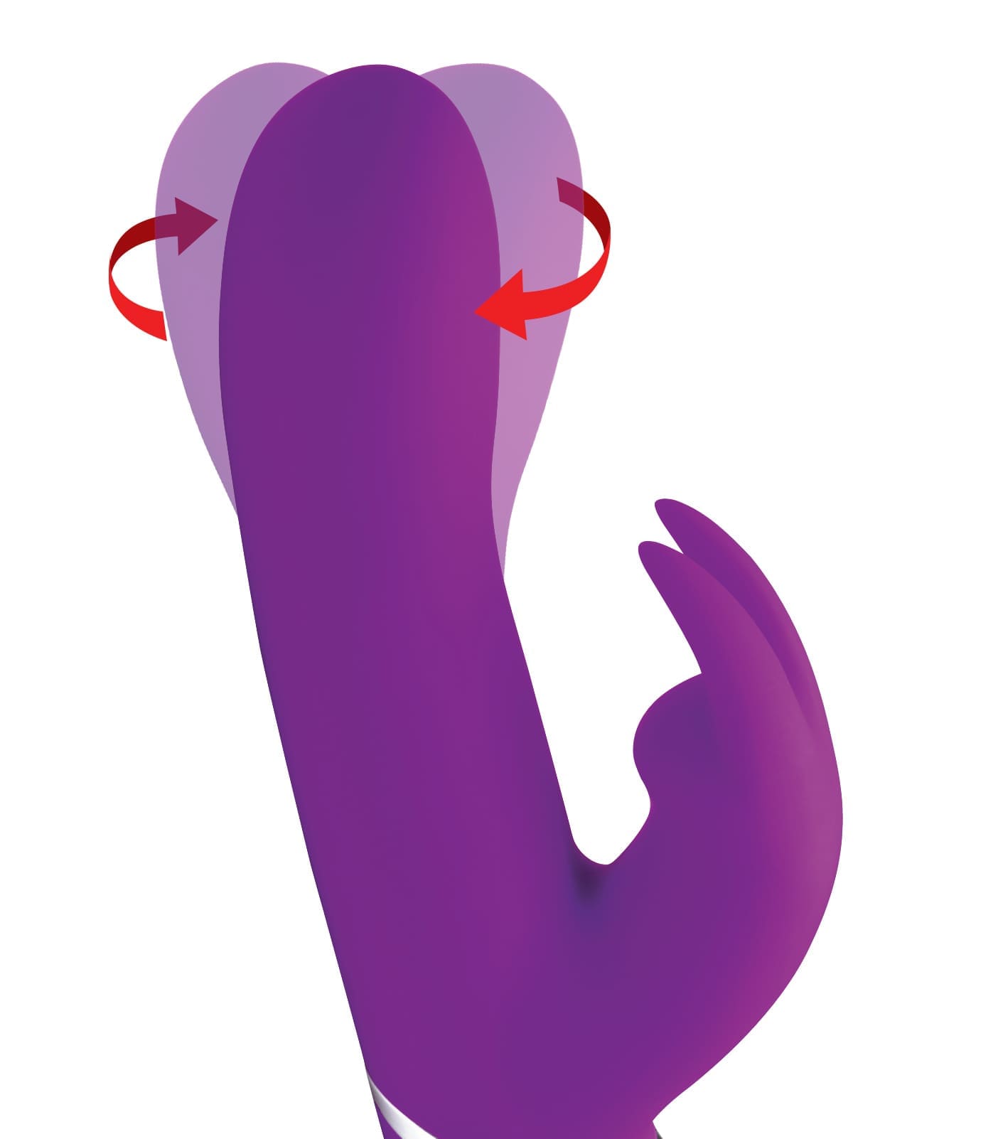 Sensual Moments Twirly 66X Spinning Silicone Rabbit Vibrator, photo 2