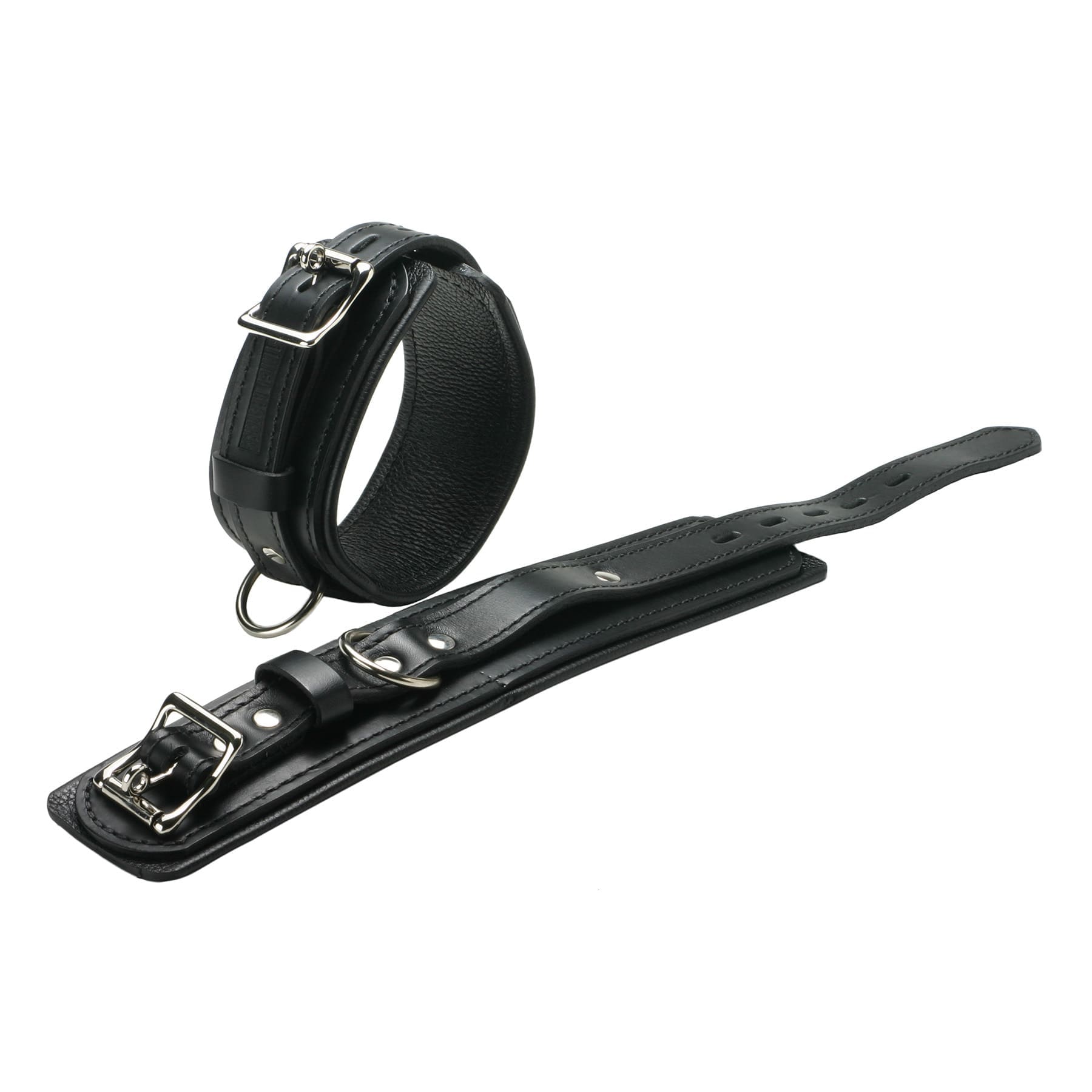 Sensual Moments Strict Leather Premium Locking Wrist Cuffs, photo 2