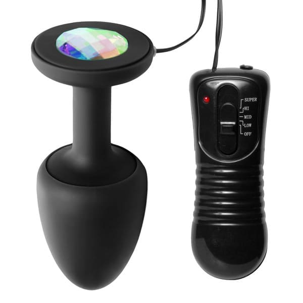 Sensual Moments Paragon Gem Accented Vibrating Anal Plug with Internal Stimulation, photo 3