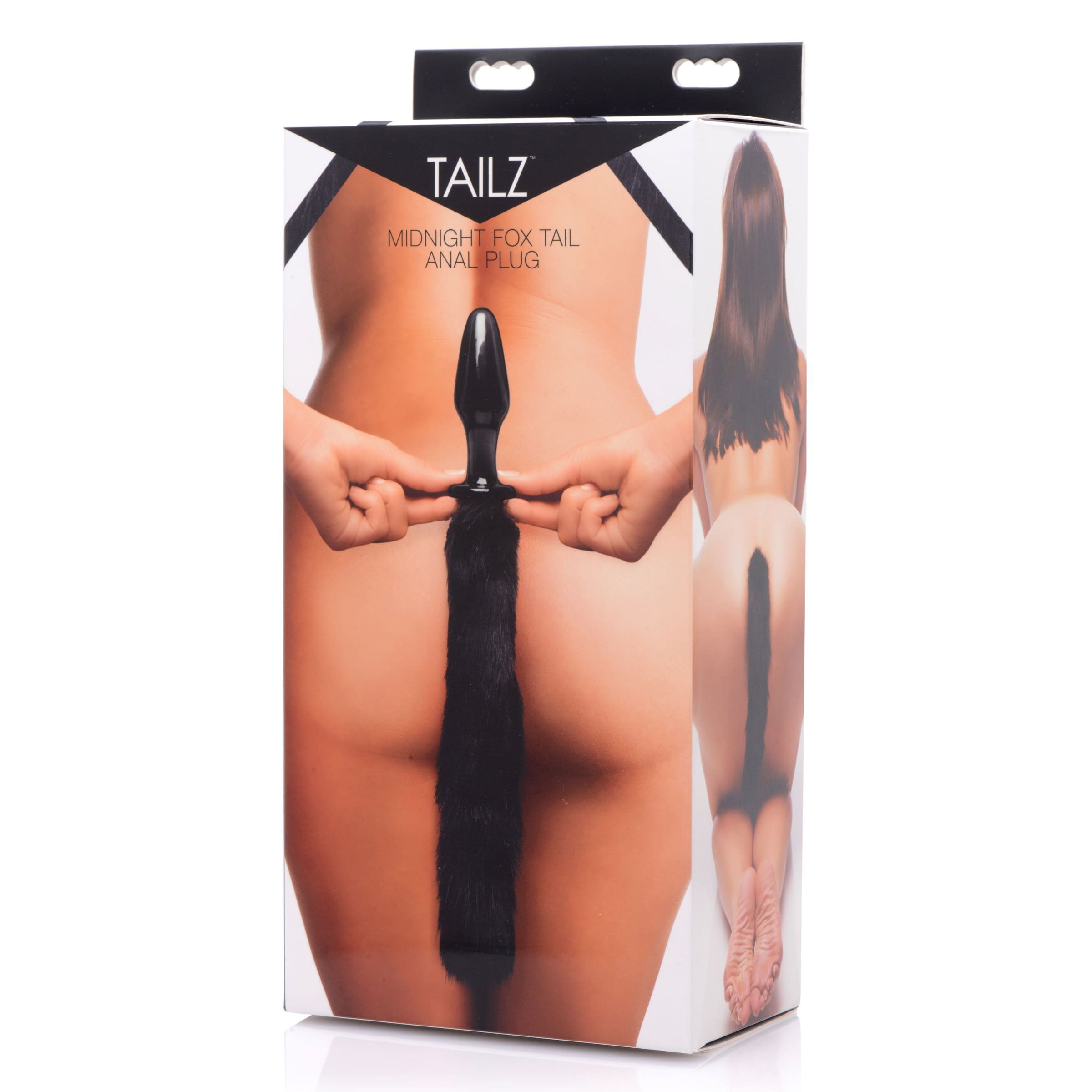 Sensual Moments Midnight Fox Tail Glass Anal Plug, photo 3