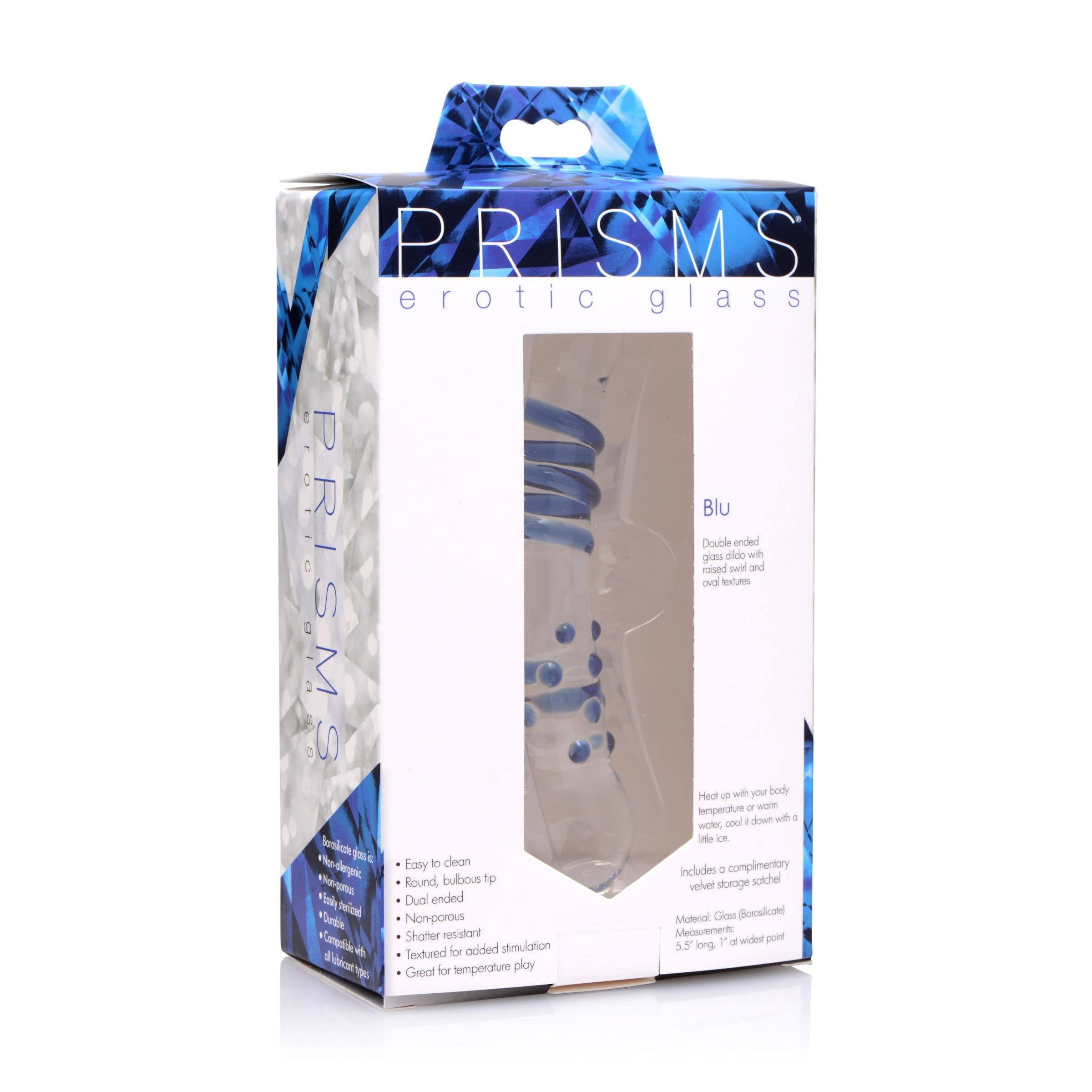Sensual Moments Blu Dual Ended Glass Dildo, photo 3