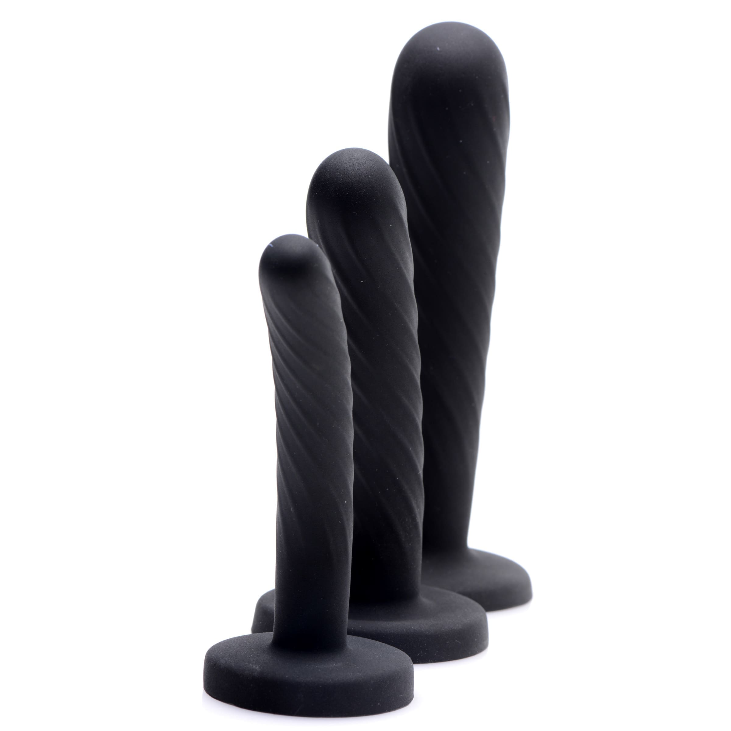 Sensual Moments Trinity Strap-On Silicone 3 Piece Dildo Set, photo 3