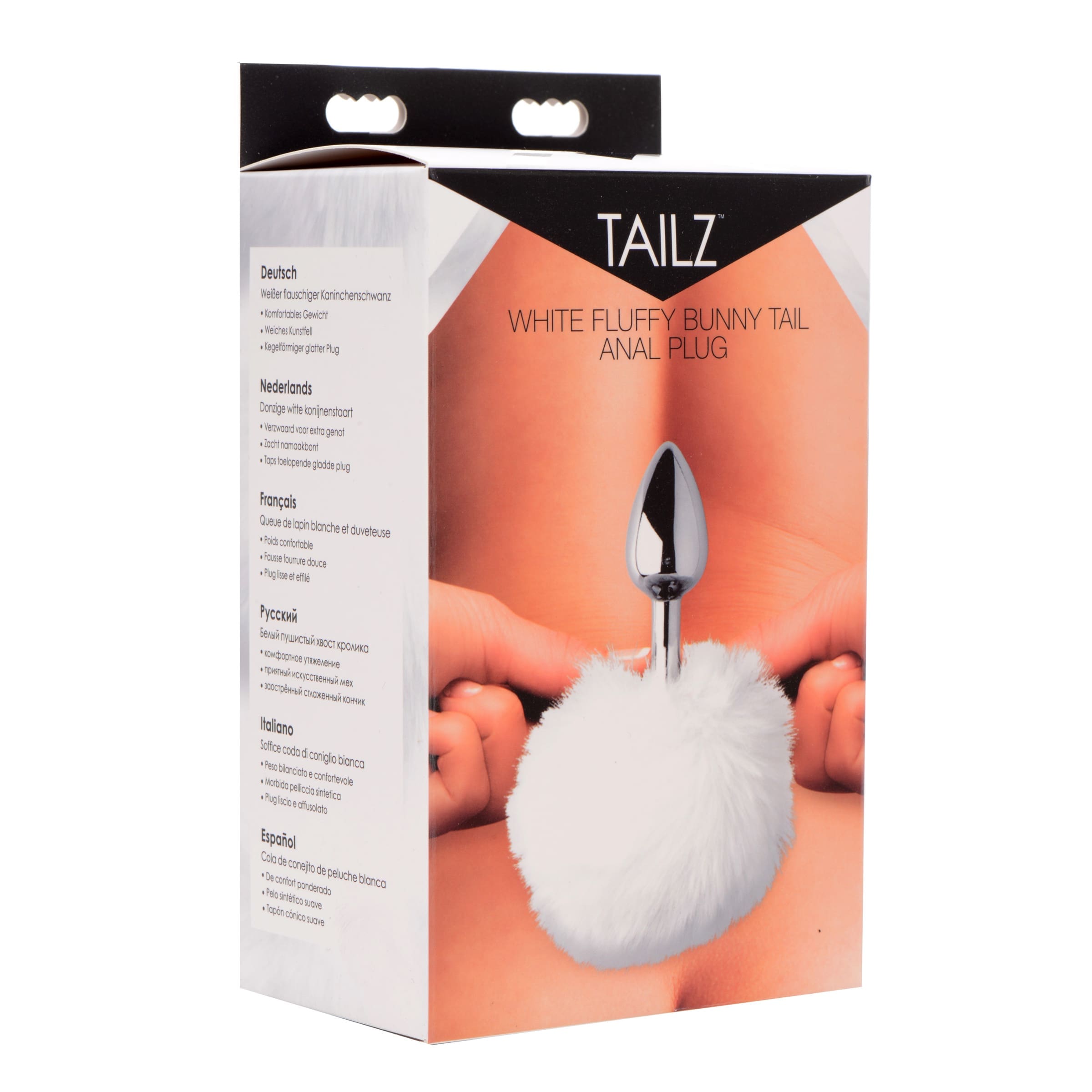 Sensual Moments White Fluffy Bunny Tail Anal Plug, photo 3