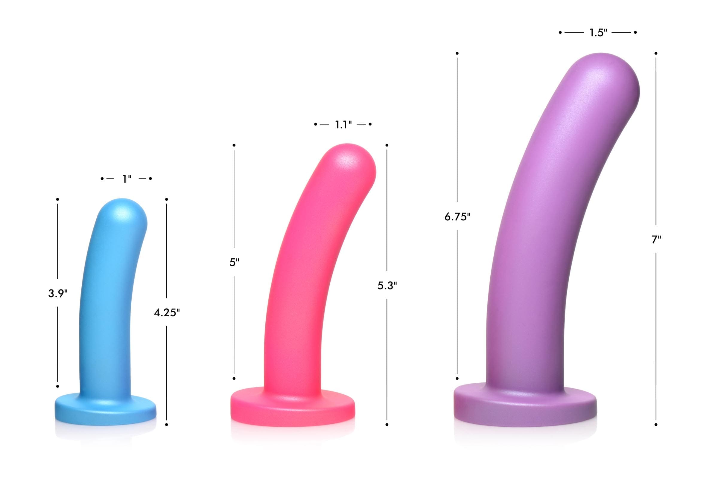 Sensual Moments Triple Peg 28X Vibrating Silicone Dildo Set with Remote Control, photo 3