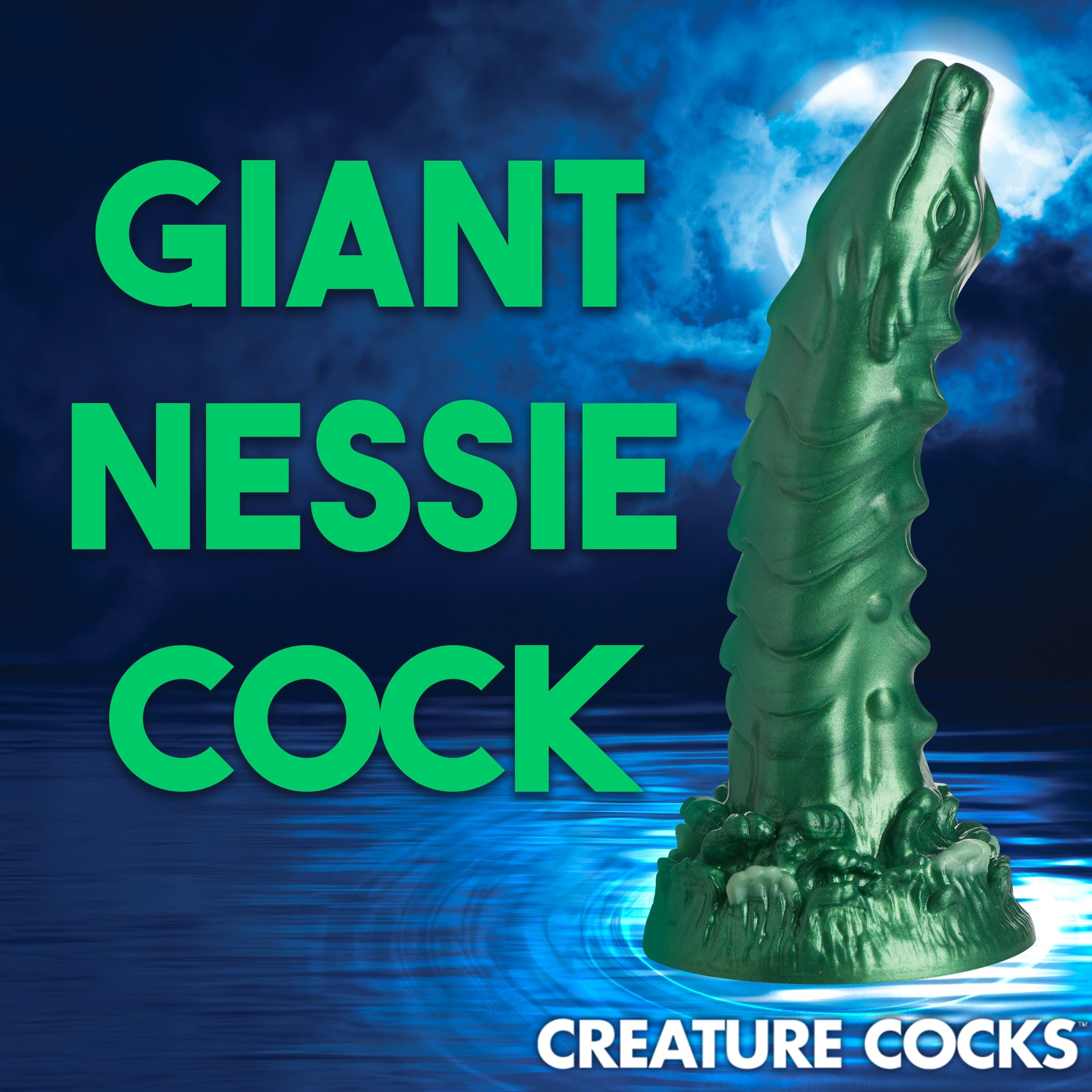 Sensual Moments Cockness Monster Lake Creature Silicone Dildo, photo 4