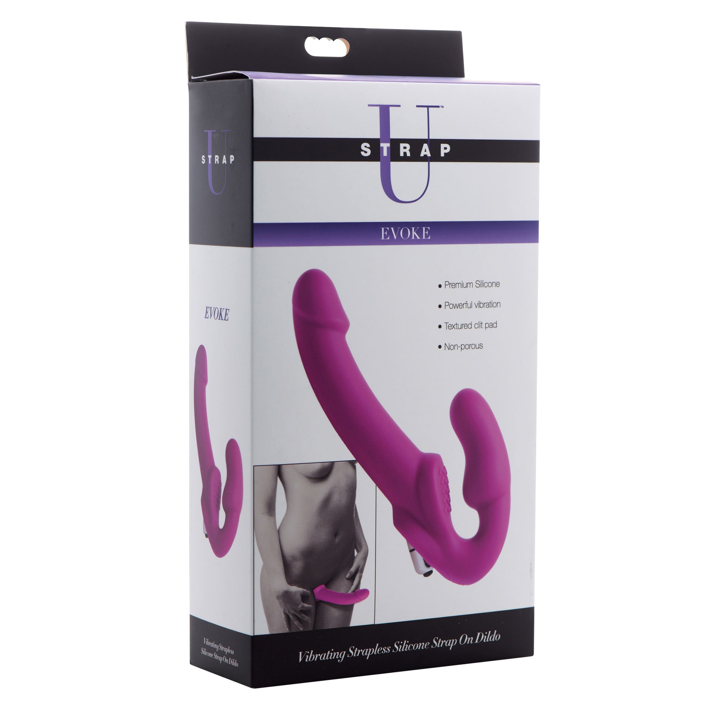 Sensual Moments Evoke Vibrating Strapless Silicone Strap-on Dildo, photo 4