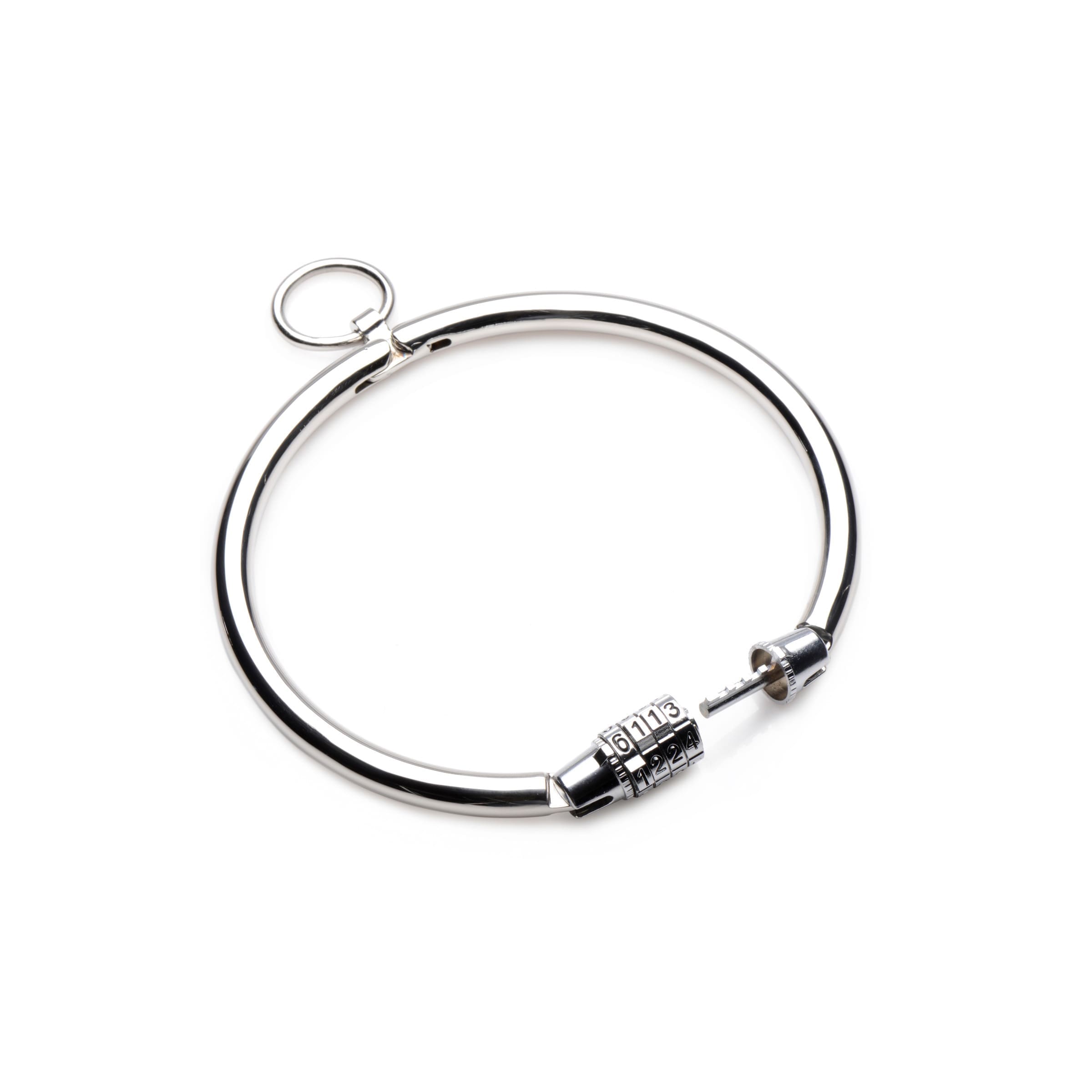 Sensual Moments Stainless Steel Combination Lock Slave Collar, photo 4