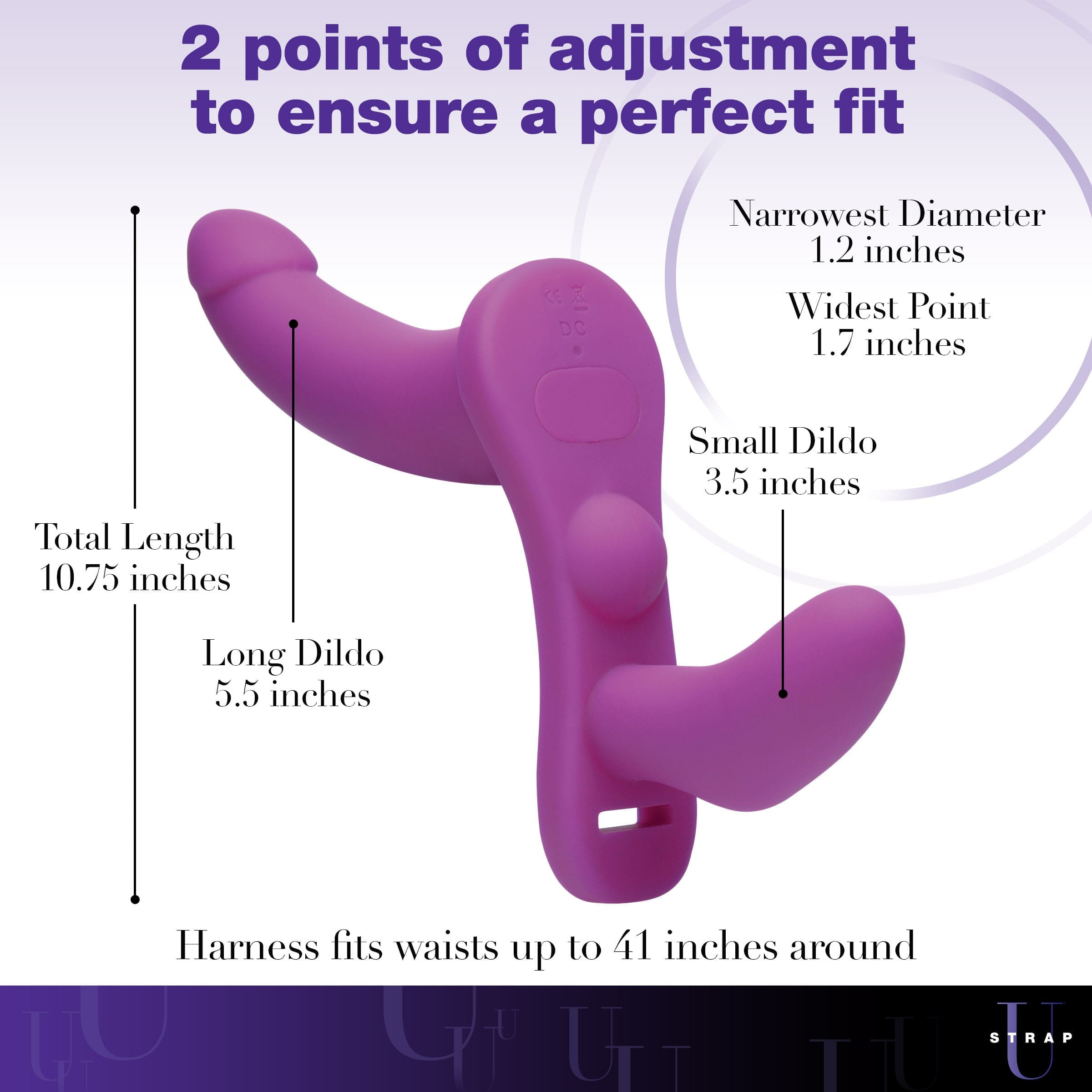 Sensual Moments Double Take 10X Double Penetration Vibrating Strap-on Harness, photo 4