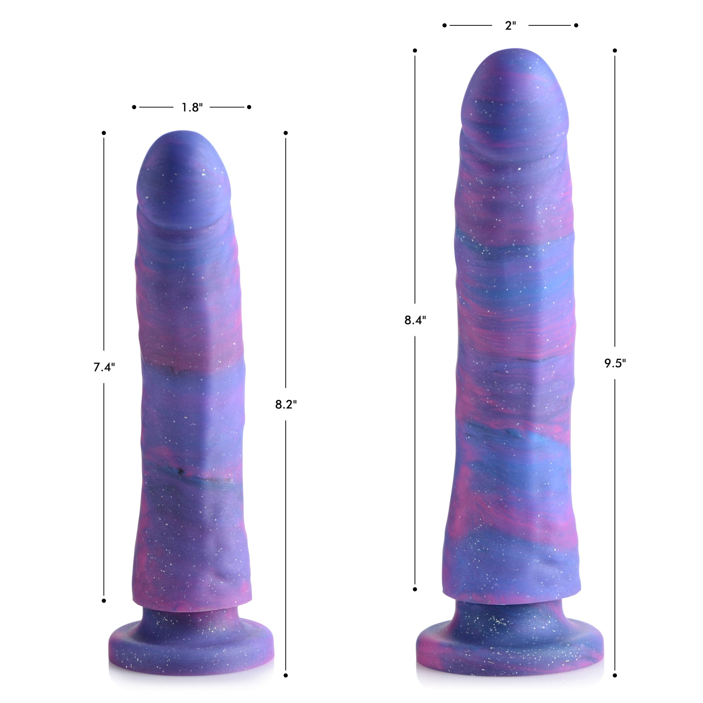 Sensual Moments Magic Stick Glitter Silicone Dildo - 9.5 Inch, photo 4
