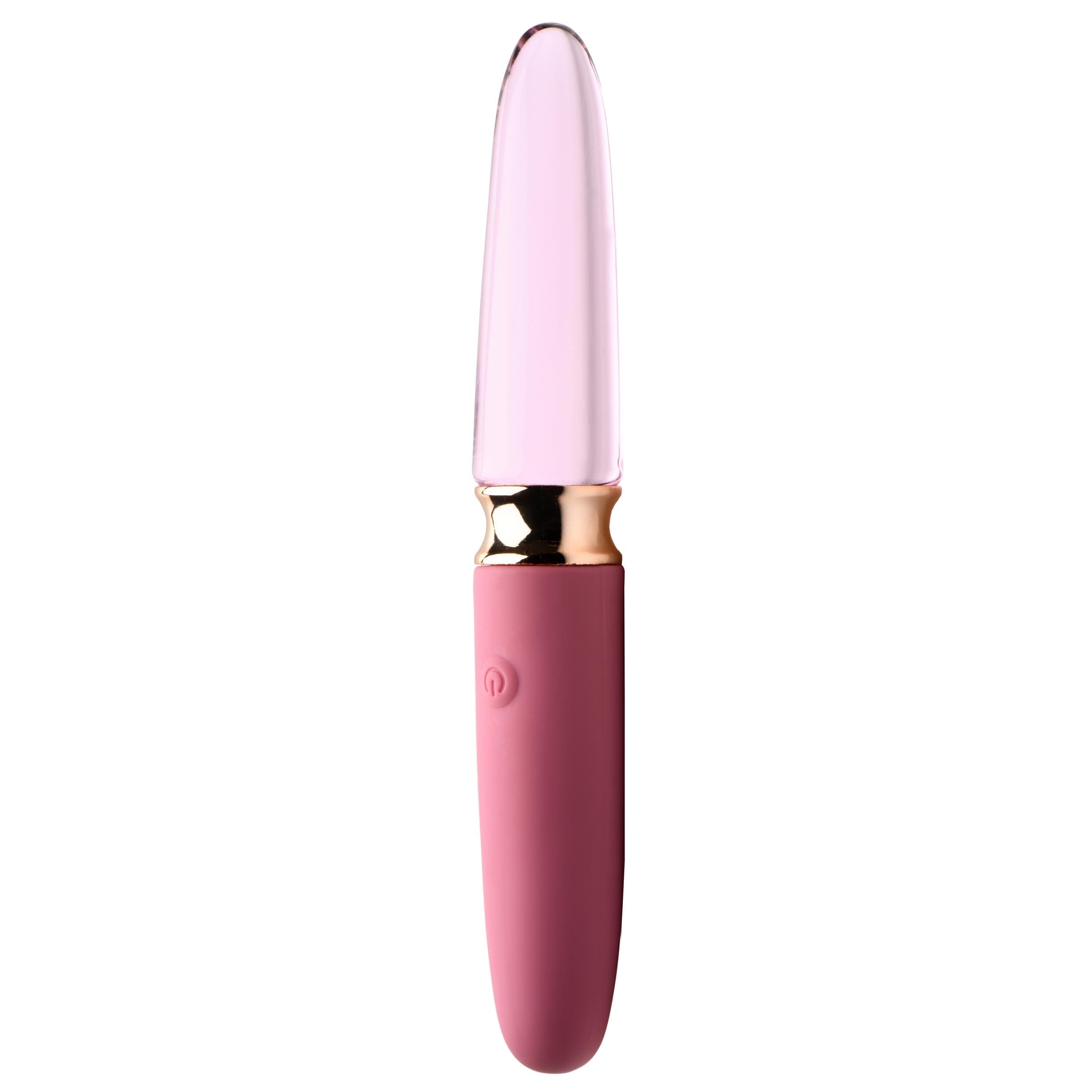 Sensual Moments 10X Rosé Dual Ended Smooth Silicone and Glass Vibrator, photo 4