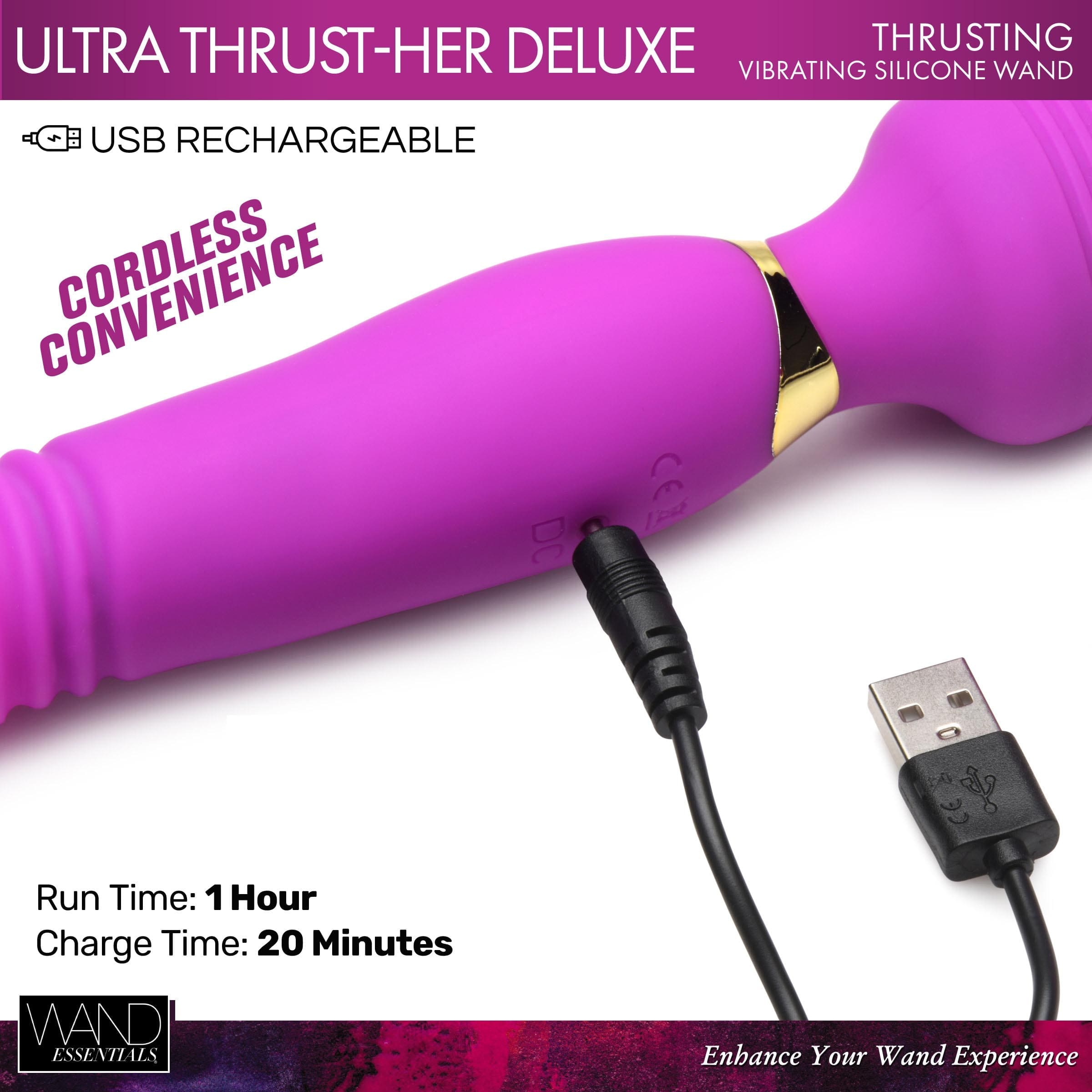 Sensual Moments Ultra Thrust-Her Deluxe Thrusting and Vibrating Silicone Wand, photo 4