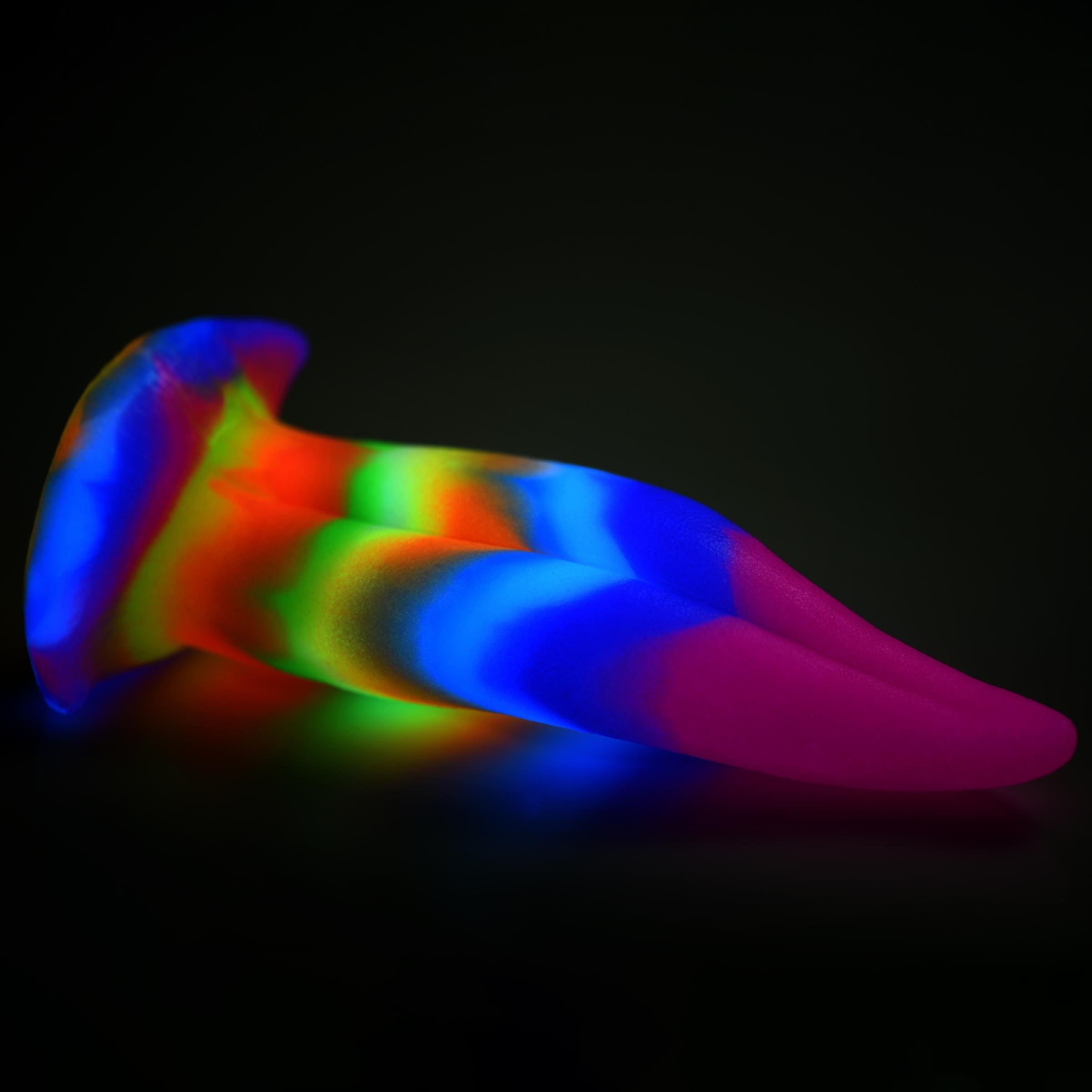 Sensual Moments Unicorn Kiss Unicorn Tongue Glow-in-the-Dark Silicone Dildo, photo 4
