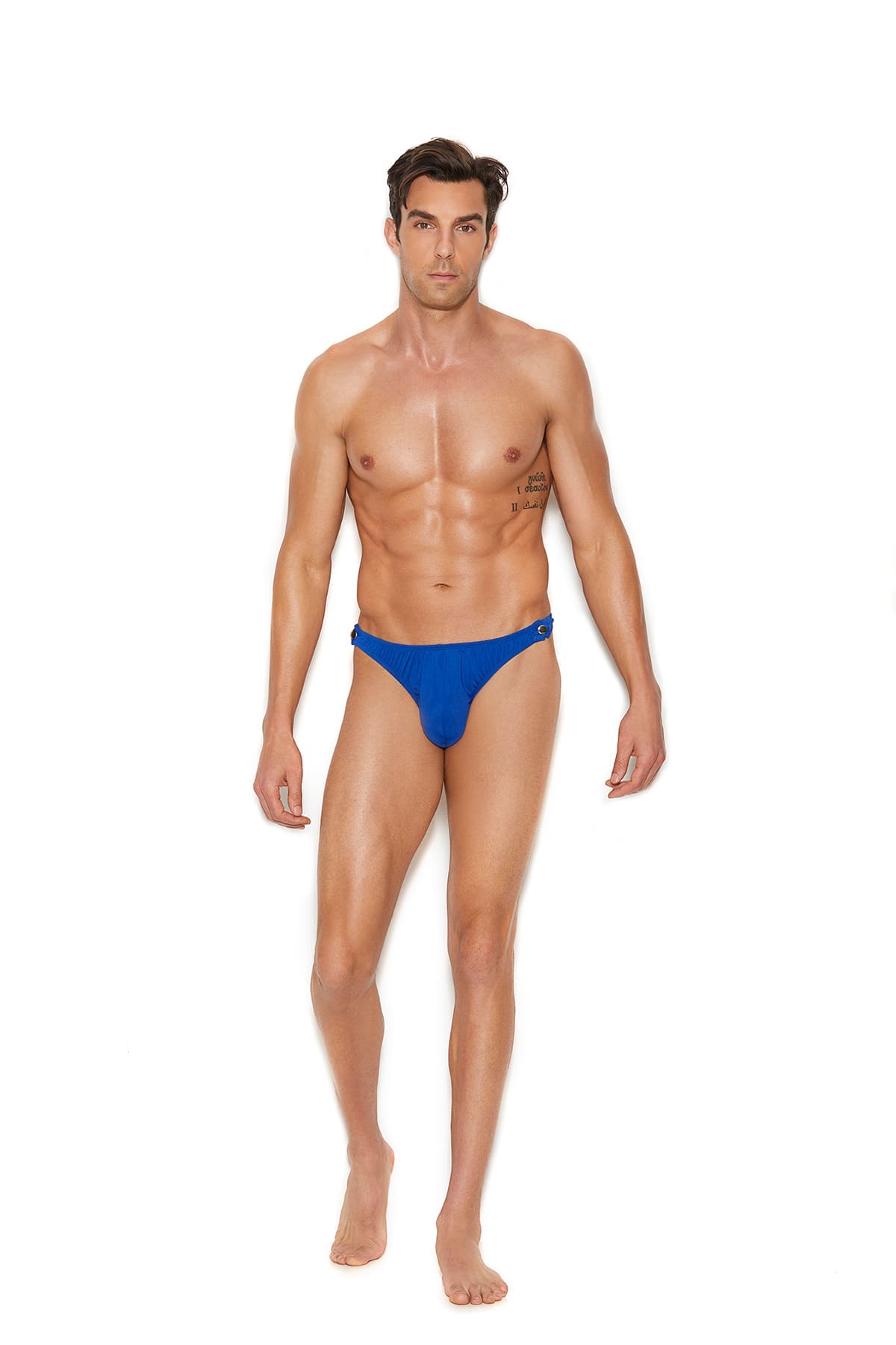 Sensual Moments Snap Line Royal Thong in Royal Blue, front view