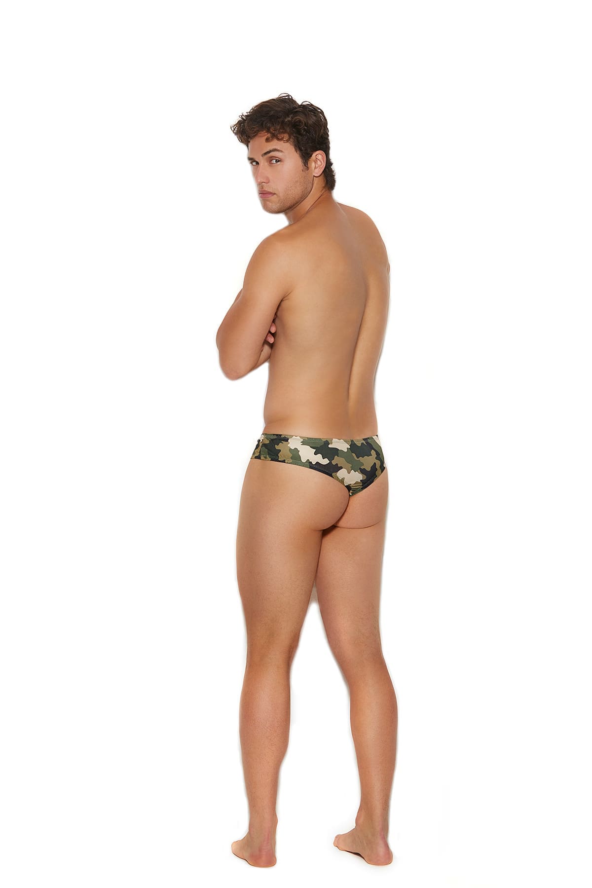 Sensual Moments Camouflage Thong Back Brief in Camouflage, back view